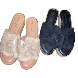 NWT - Black and Taupe sandal bundle